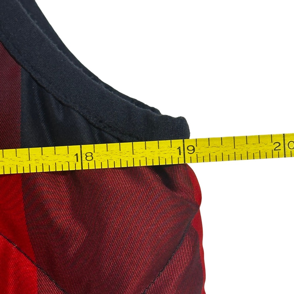 J Crew Women Down Quilted Vest Red Black Buffalo Plaid Zip Front Pockets Size S - Picture 4 of 5